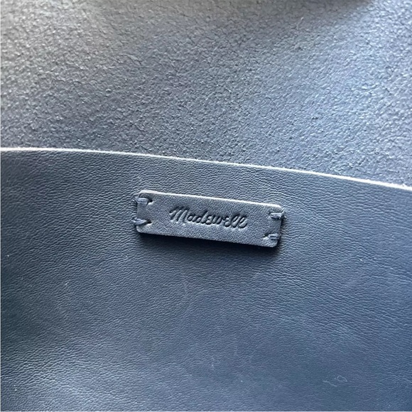RARE Madewell Small Sydney Leather Crossbody Bag Charcoal Gray / Blue $168 #AI57 - Picture 6 of 15